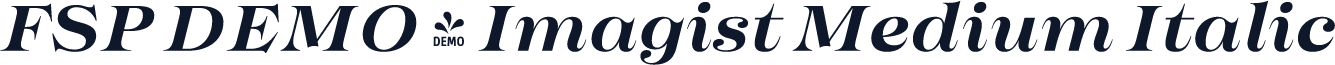 FSP DEMO - Imagist Medium Italic