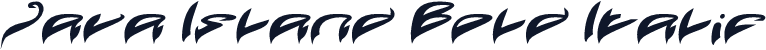 Java Island Bold Italic