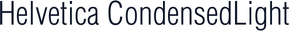 Helvetica CondensedLight