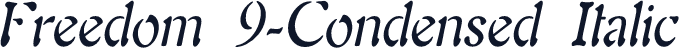 Freedom 9-Condensed Italic