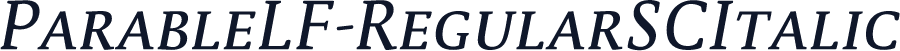 ParableLF-RegularSCItalic