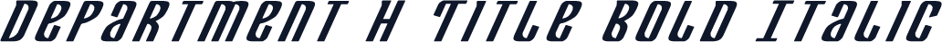 Department H Title Bold Italic