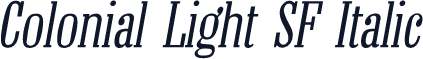 Colonial Light SF Italic