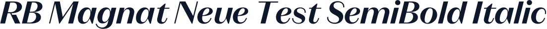 RB Magnat Neue Test SemiBold Italic