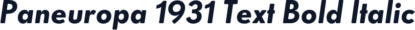 Paneuropa 1931 Text Bold Italic