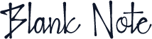 Blank Note