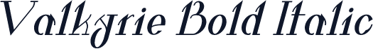 Valkyrie Bold Italic