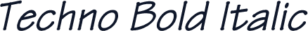 Techno Bold Italic