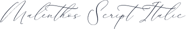 Malenthos Script Italic