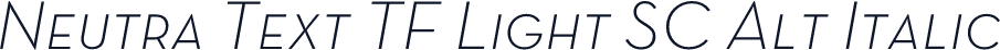 Neutra Text TF Light SC Alt Italic