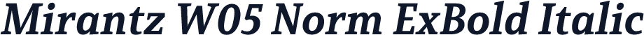 Mirantz W05 Norm ExBold Italic