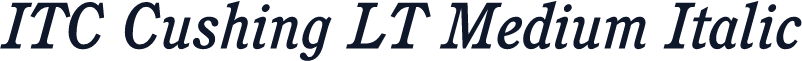 ITC Cushing LT Medium Italic