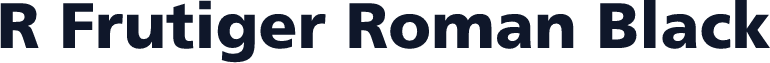 R Frutiger Roman Black