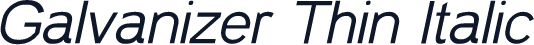Galvanizer Thin Italic