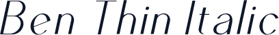 Ben Thin Italic