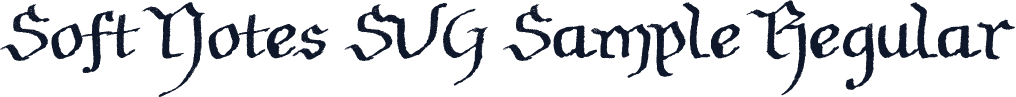Soft Notes SVG Sample Regular