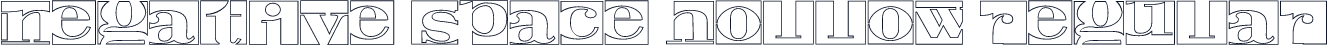 Negative Space Hollow Regular