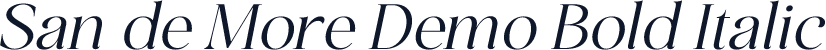 San de More Demo Bold Italic