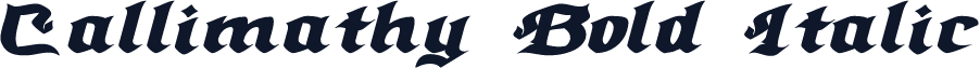 Callimathy Bold Italic