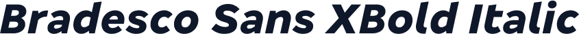 Bradesco Sans XBold Italic