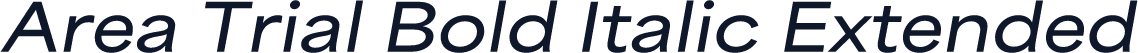 Area Trial Bold Italic Extended