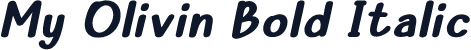 My Olivin Bold Italic