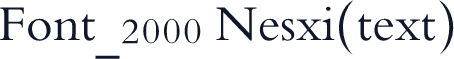 Font_2000 Nesxi(text)