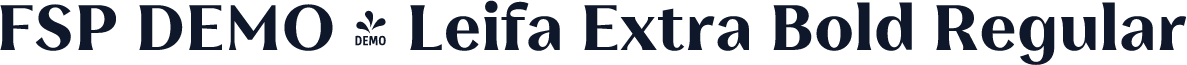 FSP DEMO - Leifa Extra Bold Regular