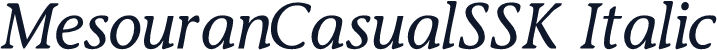 MesouranCasualSSK Italic