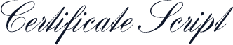 Certificate Script