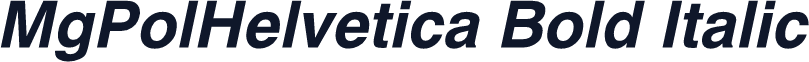 MgPolHelvetica Bold Italic