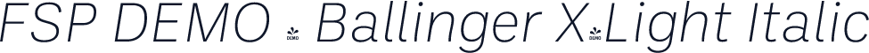 FSP DEMO - Ballinger X-Light Italic