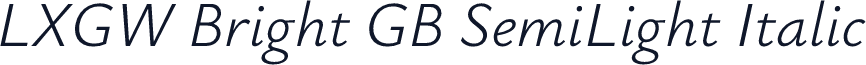 LXGW Bright GB SemiLight Italic