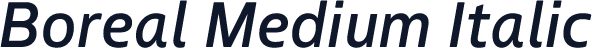 Boreal Medium Italic
