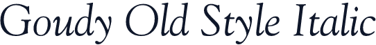 Goudy Old Style Italic