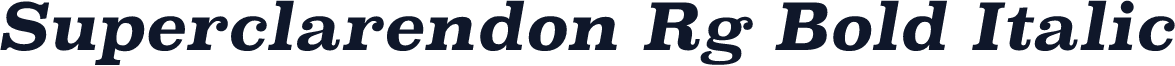 Superclarendon Rg Bold Italic