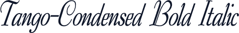 Tango-Condensed Bold Italic
