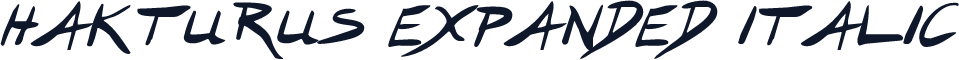 Hakturus Expanded Italic