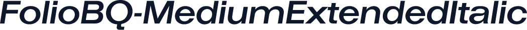 FolioBQ-MediumExtendedItalic