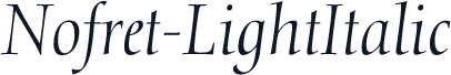 Nofret-LightItalic