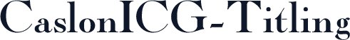 CaslonICG-Titling
