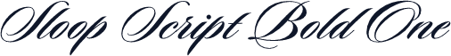 Sloop Script Bold One