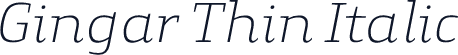 Gingar Thin Italic