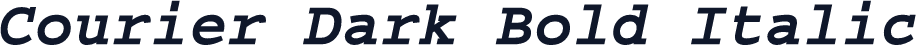 Courier Dark Bold Italic