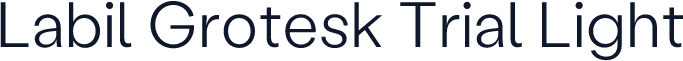 Labil Grotesk Trial Light