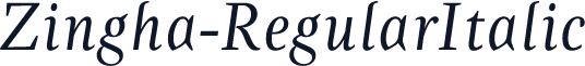 Zingha-RegularItalic