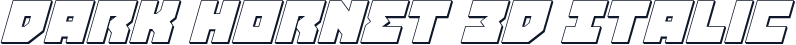 Dark Hornet 3D Italic