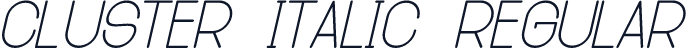 Cluster italic Regular