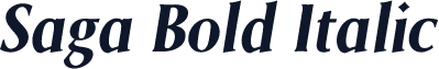 Saga Bold Italic