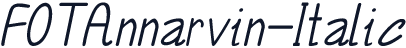 FOTAnnarvin-Italic